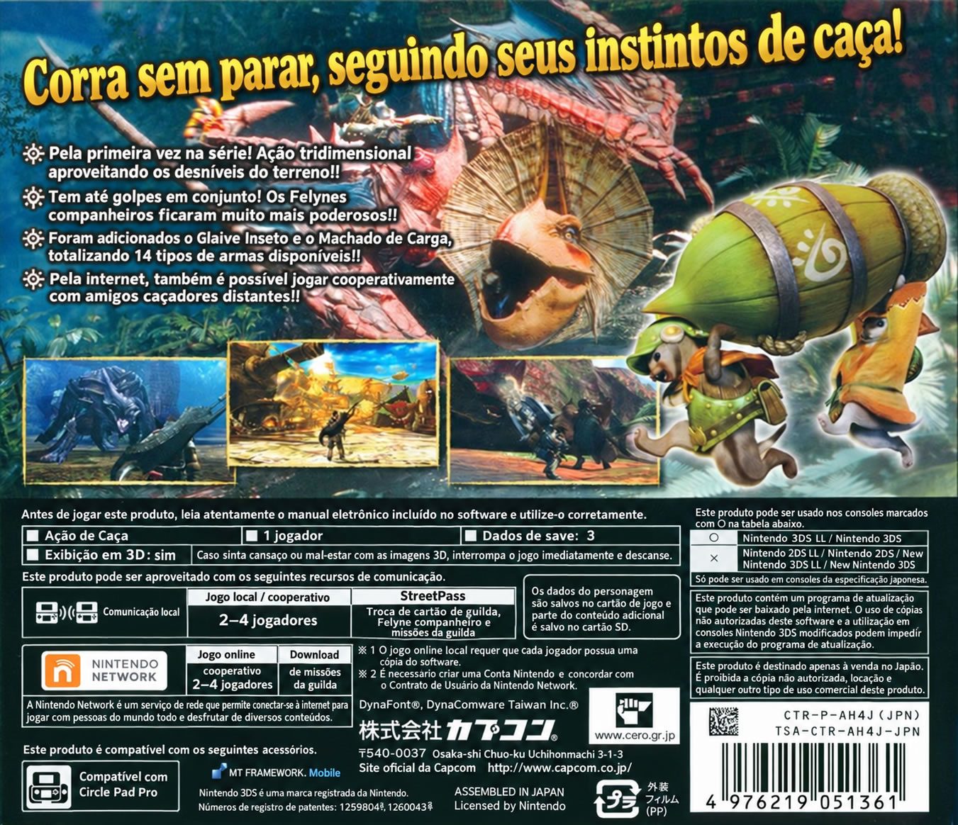 Monster Hunter 4 ganha tradução completa em PT-BR para Nintendo 3DS