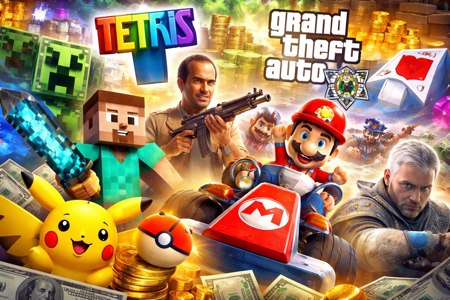 Os jogos mais vendidos da história dos videogames